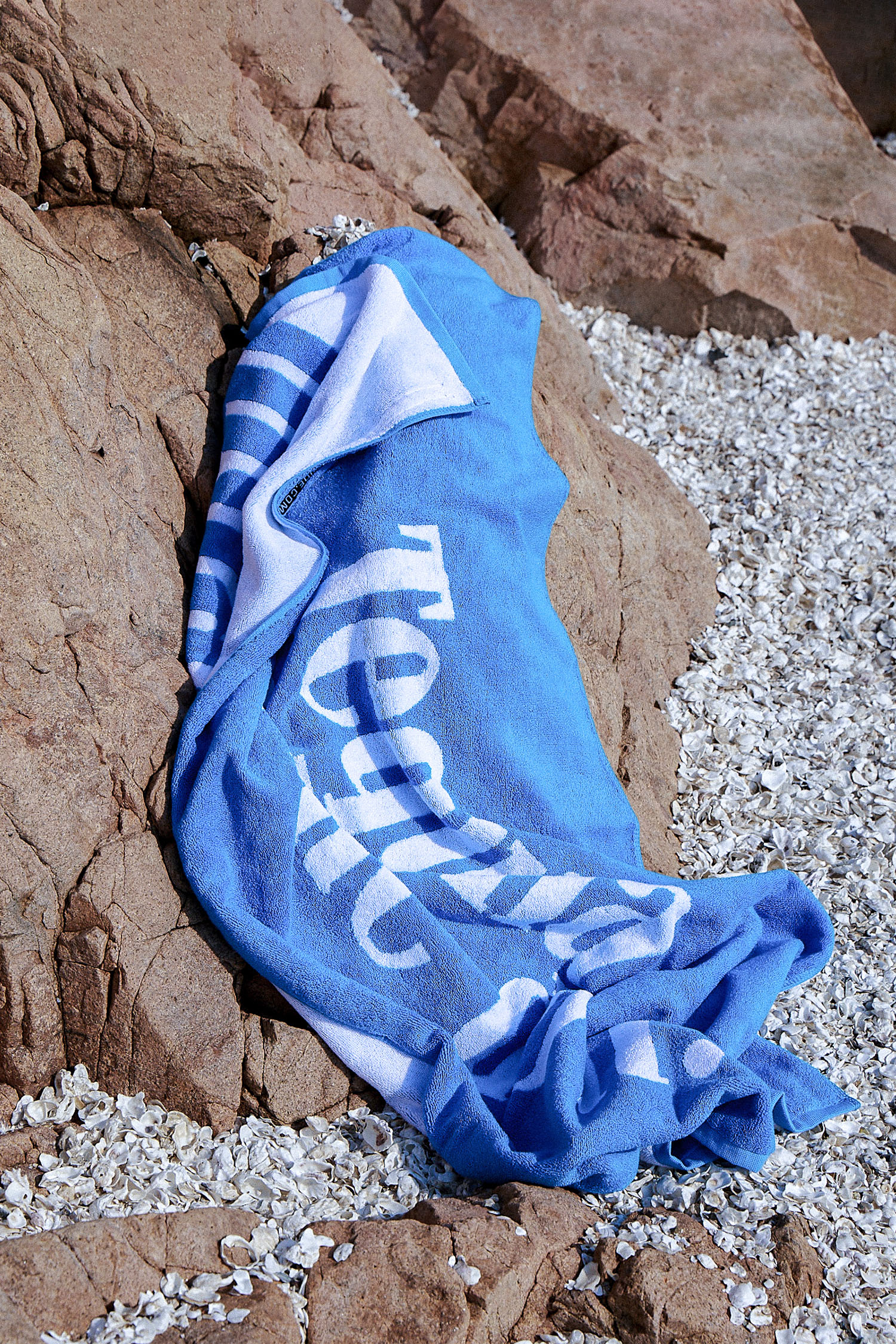 Excuse Beach Towel Blue / White