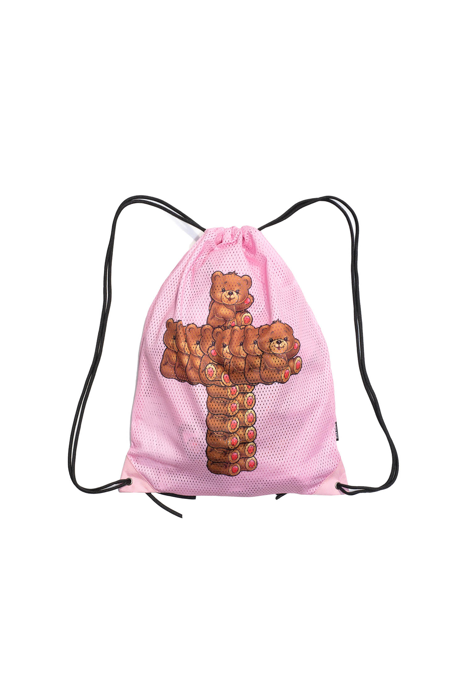 Cross Teddy Mesh Bag Pink